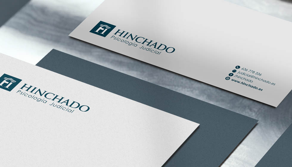 diseño de logotipo marca HInchado Psicología Judicial