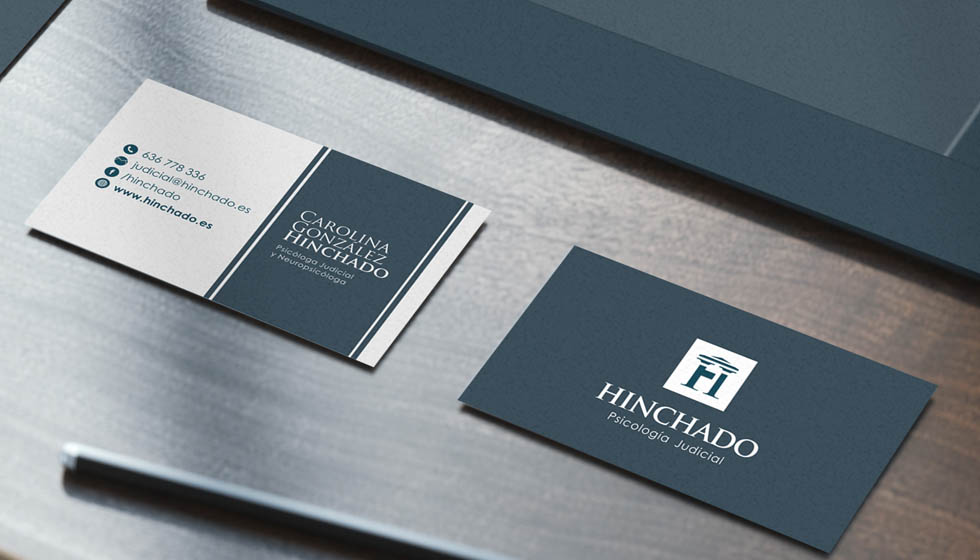 diseño de logotipo marca HInchado Psicología Judicial